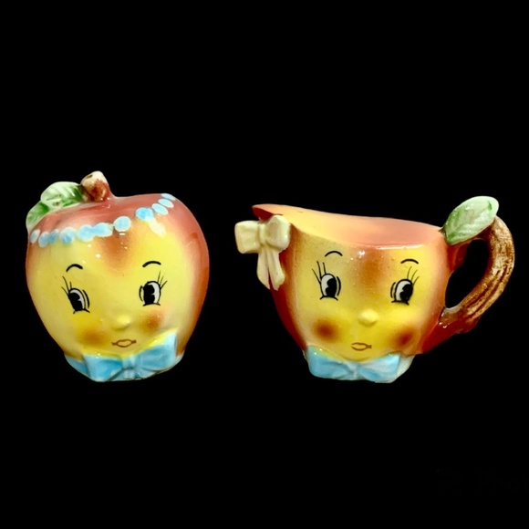 Napco Other - Vintage HTF Apple Anthropomorphic Salt and Pepper Shakers